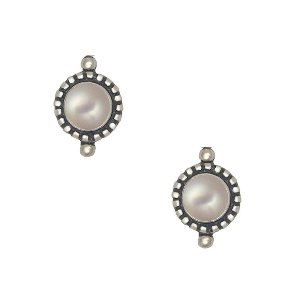 Sterling Silver Little Cultured Freshwater Pearl Post Stud Earrings
